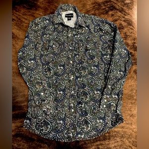 Pelham Paisley Pearl Snap Button Down - Size L
